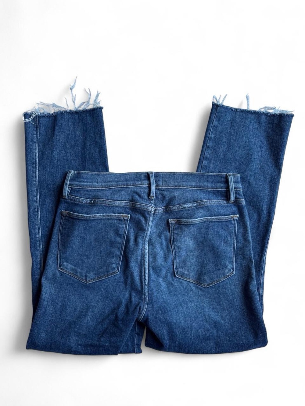 Frame Denim High-Rise Straight Jeans - Blue - Picture 2 of 4